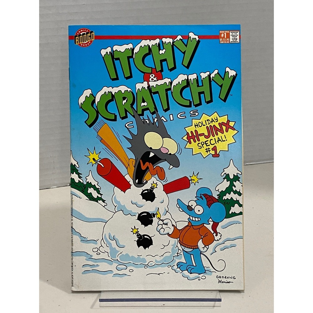 Bongo Itchy & Scratchy Comics Holiday Hi-Jinx Special #1 Blue OS Excellent